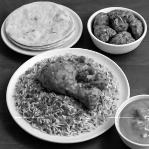 Chicken Biryani Full With Apolo Fish Butter Chicken &3 Rumali Roti