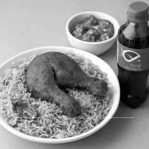 Chicken Fry Biryani With 1 Double Ka Meetha And 1 Pepsi 250ml