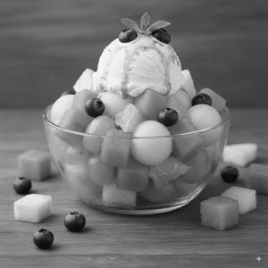Fruit Salad With Ice Cream