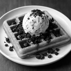 Ob Oreo With Ice Cream Single Waffle