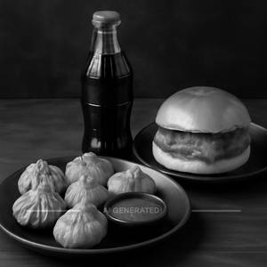 1 Fried Chicken Momo Mania (5 Pcs) + 1 Chicken Mo Pav + 1 250 Ml Coke