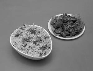 Jeera Rice With Chilli Chicken