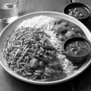 Schezwan Veg  Triple Noodles