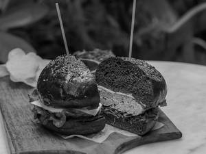 Activated Charcoal Chicken Burger