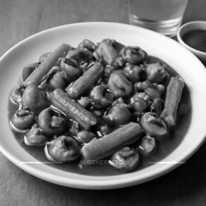 Mushroom Baby Corn Hot Garlic Sauce
