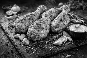 Garlic Chicken Drumsticks [OIL FREE]