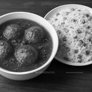 Veg Manchurian (Gravy) with Cocktail Rice