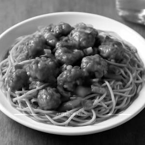 mushroom manchurian noodles