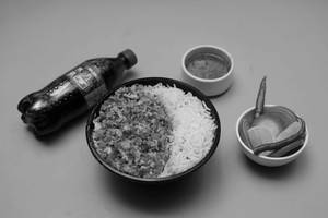Egg Bhurji Rice Bowl + Soft Drink (250 Ml)