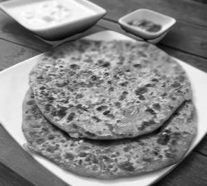 Aloo Onion Paratha With Amol Butter ,Curd And Pickle(Sarve 2)