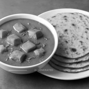 Paneer Tikka Masala (1 Plate) with 4 Rotis