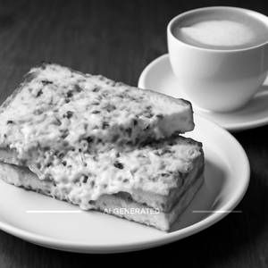 Cheese Garlic Bread/sandwich + Plain Cappuccino