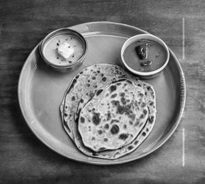 Aloo paratha [amul butter]