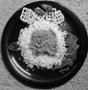 Pappu Charu Dry Fish Fry With Rice