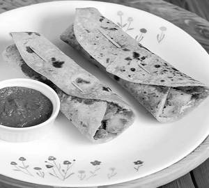 Mushroom Kathi Roll