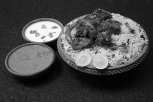 Special Fried Chicken Leg Piece Gravy Biryani