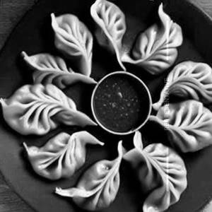 Special Veg  Achari Gravy Momos