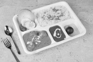 Pakoda Kadhi Rice Thali