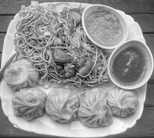 Momo With Chowmein