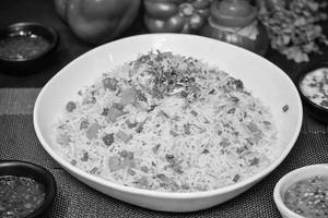 Veg Coriander Burnt Garlic Fried Rice