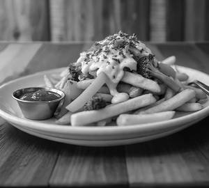 Veg Loaded Fries with Cheese