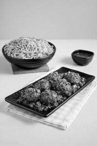 Veg Manchurian + Rice/noodles