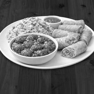 Veg Fried Rice+Veg Manchurian+Spring Roll