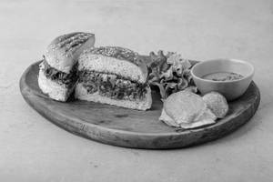 Philly Mushroom Melt Burger