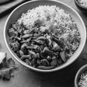 Mushroom Schezwan Chilli Rice