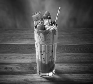 Strawberry ice cream shake