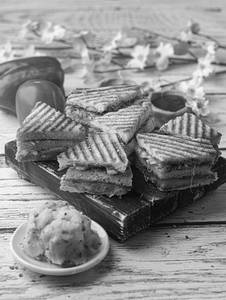 Aloo Masala Cheese Grill Sandwich