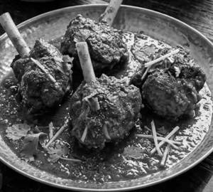 Coal smoked mutton stew