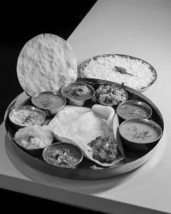 South Indian Thali [Neer Dosa]
