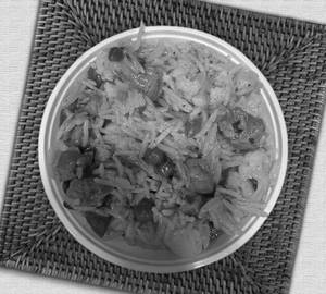 Vegetable soya chunks rice