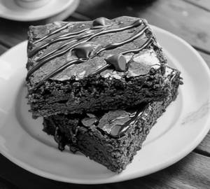 Brownie with hot chocolate [2 pieces]