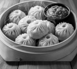 Veg steam momo 8 piece