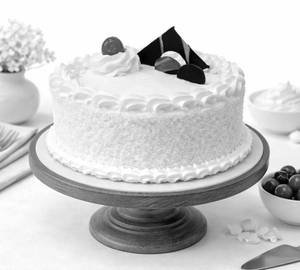 White Forest Cake (Eggless)