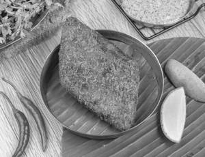 Diamond Fish Fry With Kasundi (1 Pcs) (bhetki)