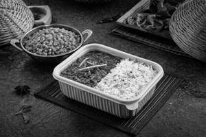 Rajma Chawal Meal Combo + Moong Dal Halwa