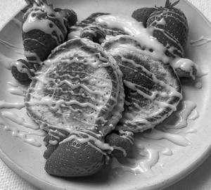 White chocolate chip pancake