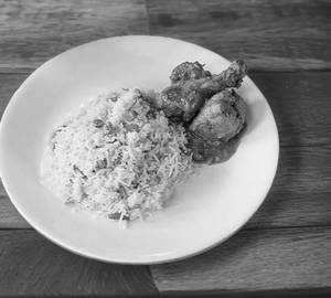 Ghee Rice With Chicken Curry