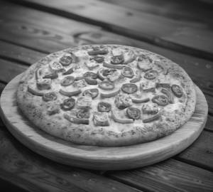 Paneer capsicum pizza