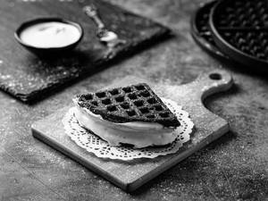 Black & White Chocolate Waffle Cake