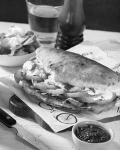Pesto burrata sandwich