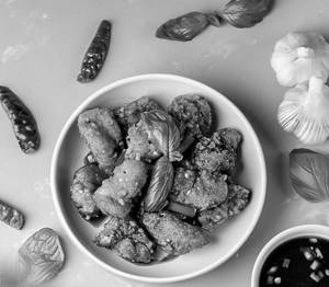 Pad Ka Prao Kung Tod [Prawn Crispy In Spicy Thai Basil]
