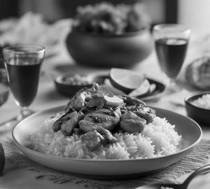 Khao Gai Daeng ( Thai Red Bbq Chicken Rice )