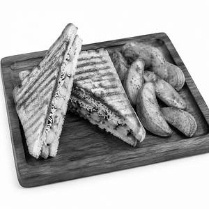 Bombay Sandwich With Potato Wedges