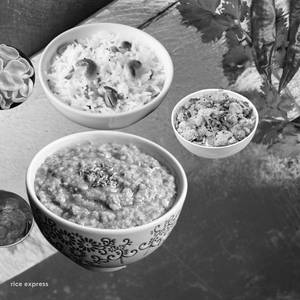 Palak Khichdi 450 Ml+lemon Rice 250 Ml+veg 250 Ml+fryums+pickle