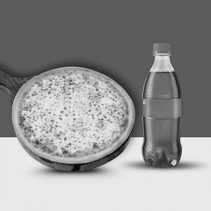 Regular Double Cheese Margherita Pizza +free Coca Cola 250 Ml