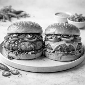 Ghost Fury Chicken Burger + Mutton Makhani Burger